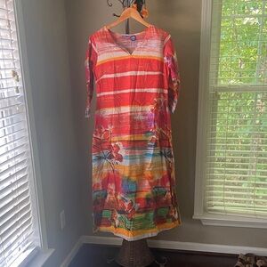 Phool India colorful Art dress size S boho festival Hippie